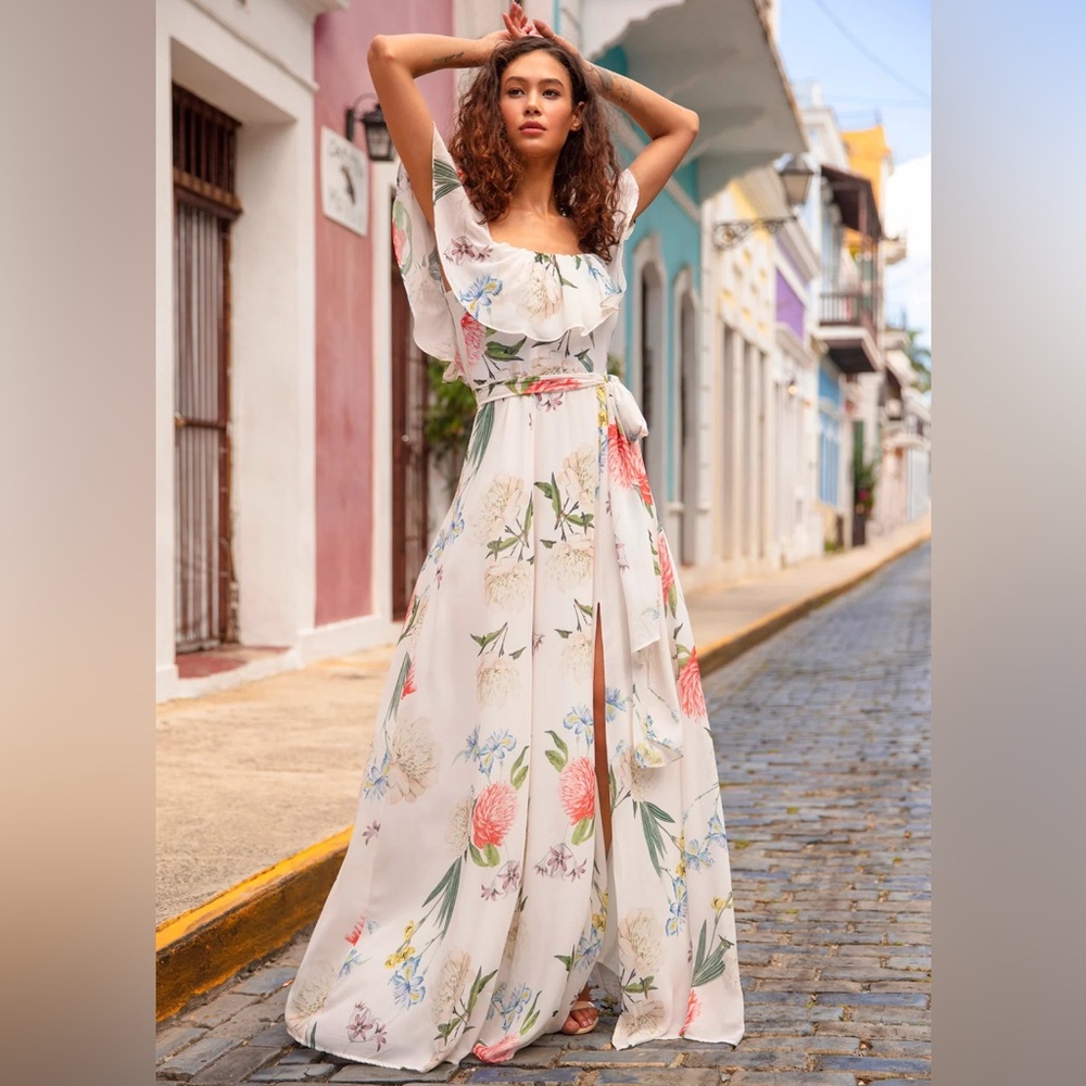 Yumi Kim Carmen Floral Maxi in Forever Yours Ivory Size X-Small